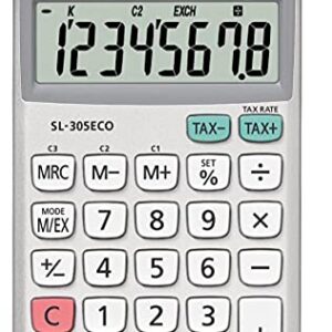 CASIO SL-305ECO — Calculatrice solaire grise