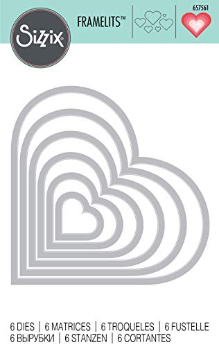 Sizzix Big Shot — Lot de 6 matrices de découpe Cœurs – Image 2