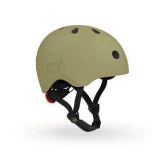 Scoot & Ride — Casque enfant réglable S/M 51-55 cm vert olive