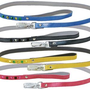 MARTIN SELLIER Color S — Laisse en cuir bleu