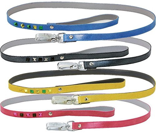 MARTIN SELLIER Color — Laisse en cuir XS bleue