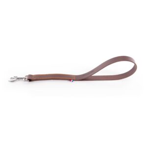 MARTIN 499 Bicolor — Laisse courte pour chien en cuir marron