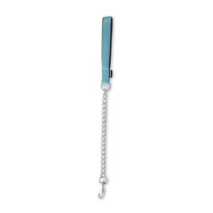 MARTIN — Laisse chaîne fine classique en nylon turquoise