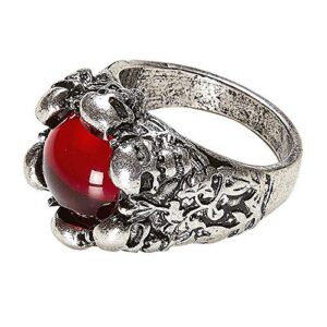 W WIDMANN MILANO Party Fashion — Bague tête de mort pierre rouge