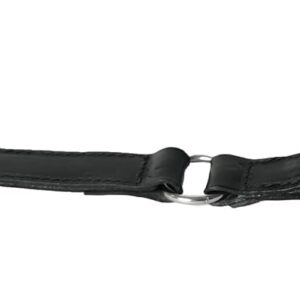 martin Super Confort — Laisse pour chien en cuir noir clouté