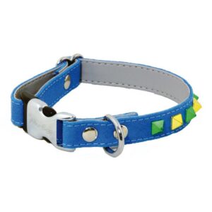 MARTIN SELLIER Color S — Collier en cuir bleu