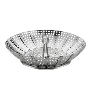 METALTEX VAPORETTE — Panier vapeur inox pliable 14 à 23 cm