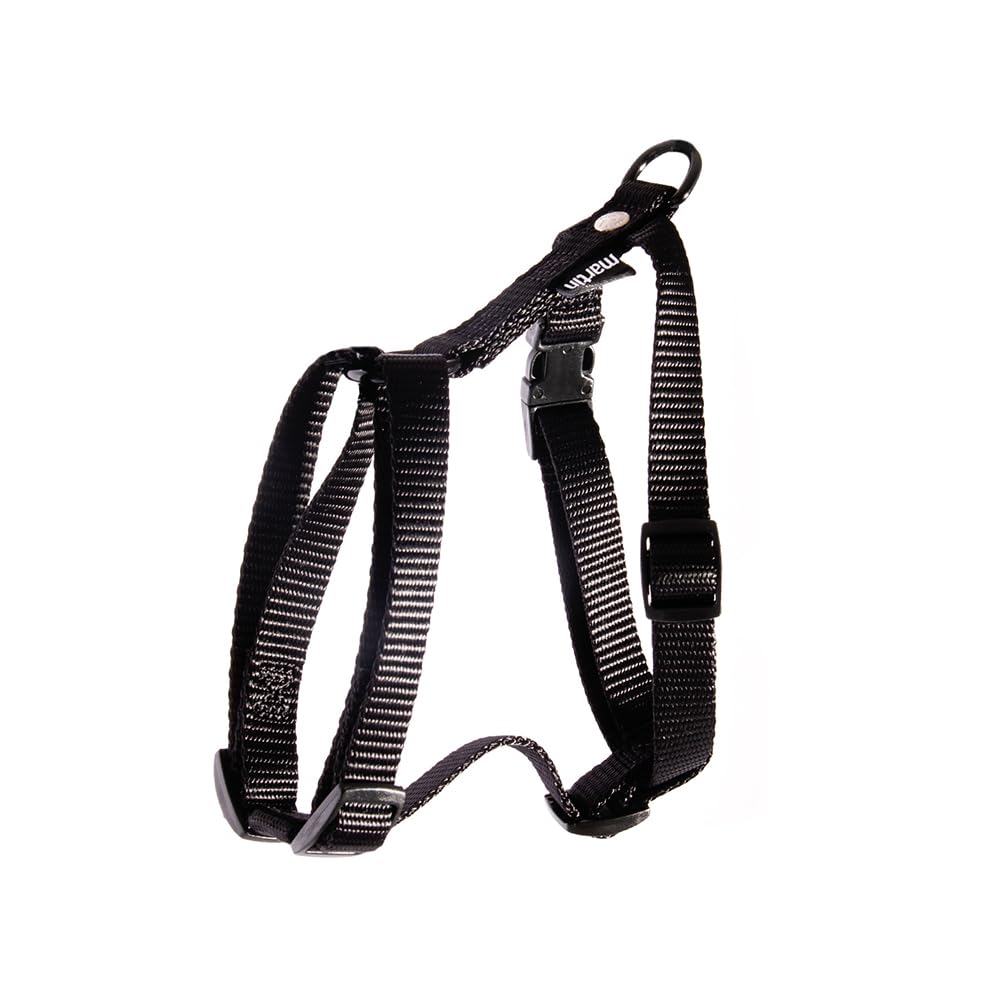 MARTIN SELLIER Classique Confort — Harnais chien nylon noir 40 mm