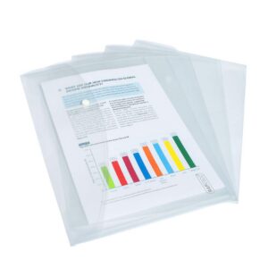 RAPESCO ECO — Pochettes à bouton pression A4+, lot de 5