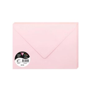 Clairefontaine Pollen — 20 grandes enveloppes C5 roses 120 g/m²