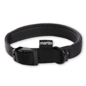 MARTIN — Collier confort classique en nylon noir 10 mm x 30 cm