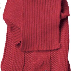 MARTIN — Pull torsadé pour chien avec écharpe assortie rouge 45 cm