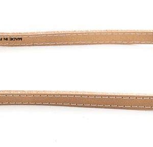 MARTIN SELLIER — Laisse en cuir surpiqué classique 12 mm x 1 m