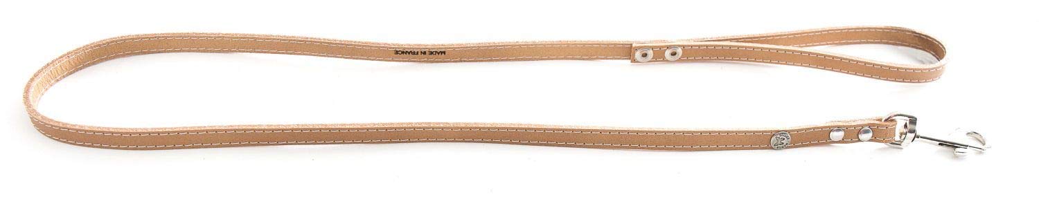 MARTIN SELLIER — Laisse en cuir surpiqué classique 12 mm x 1 m