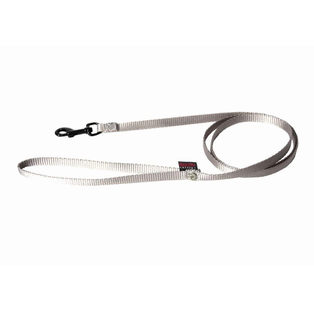 MARTIN — Laisse classique en nylon pour chien grise