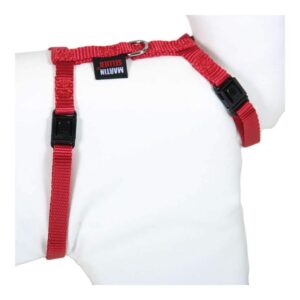 ALTER EGO — Harnais uni en nylon pour chat rouge corail