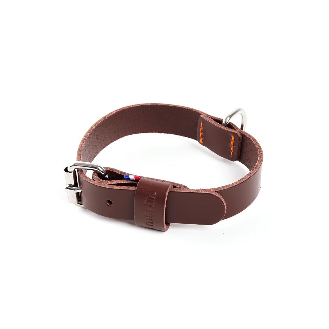 MARTIN — Collier bicolore en cuir pleine fleur 55 cm