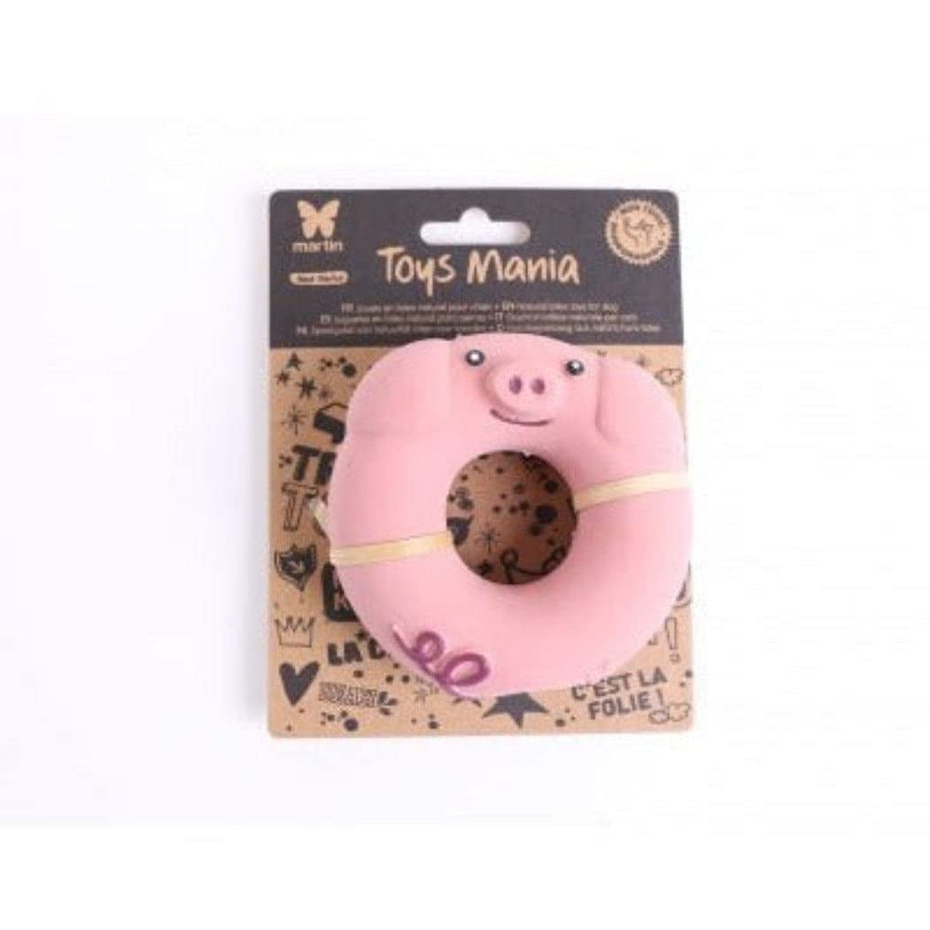 MARTIN — Jouet pour chien donut cochon en latex naturel
