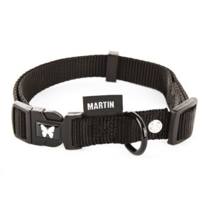 MARTIN — Collier classique réglable en nylon noir 70 cm