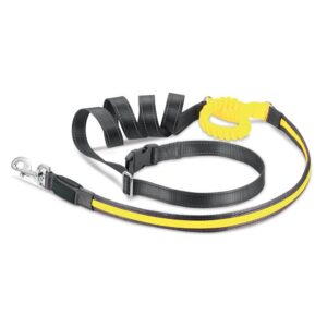 MARTIN — Laisse lumineuse extensible en nylon USB jaune