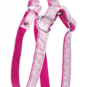 ALTER EGO — Harnais à pois en nylon rose 17-27 cm