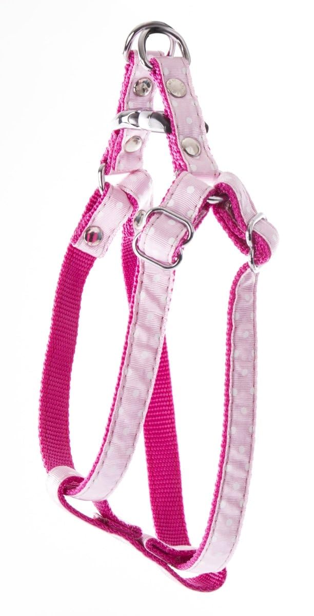 ALTER EGO — Harnais à pois en nylon rose 17-27 cm