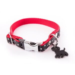 ALTER EGO — Collier à pois en nylon noir bicolore