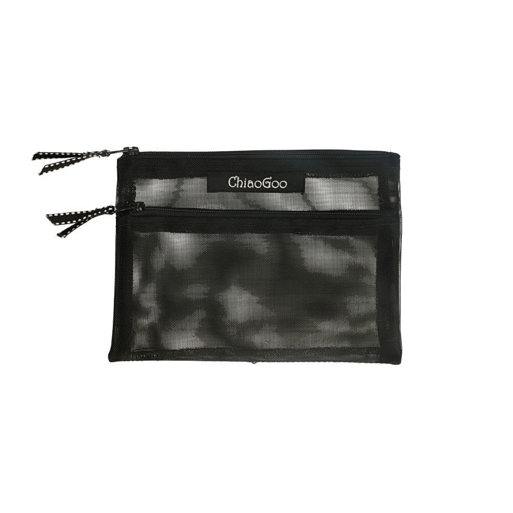 ChiaoGoo — Pochette à accessoires en maille noire 17x13 cm