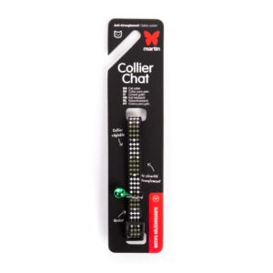 MARTIN Collection Croix — Collier réfléchissant pour chat