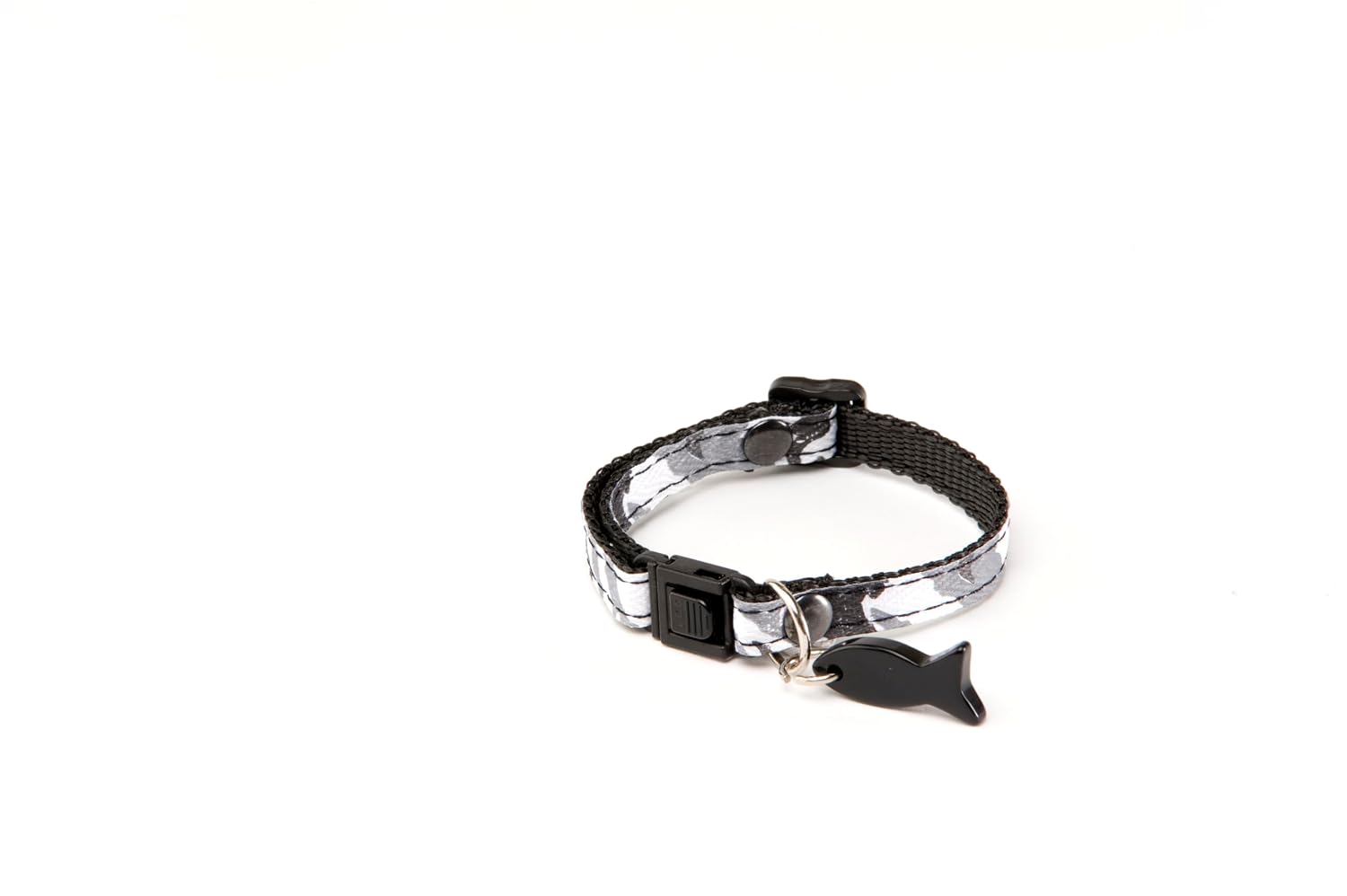 ALTER EGO Camouflage — Collier réglable en nylon pour chat gris