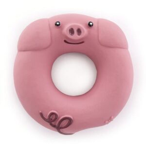 Alternative view of MARTIN — Jouet pour chien donut cochon en latex naturel