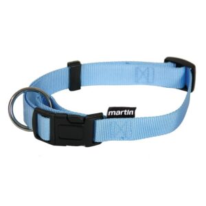 MARTIN SELLIER — Collier uni réglable en nylon bleu clair