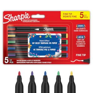 Sharpie Creative Marker — Lot de 5 marqueurs acryliques fins
