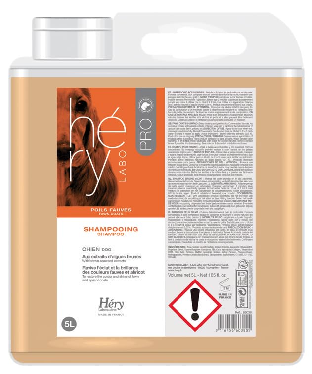 HERY — Shampooing sublimateur pour pelages fauves chien