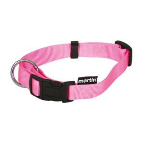 MARTIN — Collier réglable en nylon rose 25 mm 45/65 cm