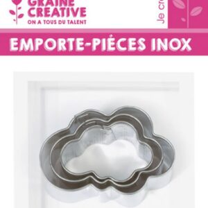 GRAINE CREATIVE — 3 mini emporte-pièces nuage en inox