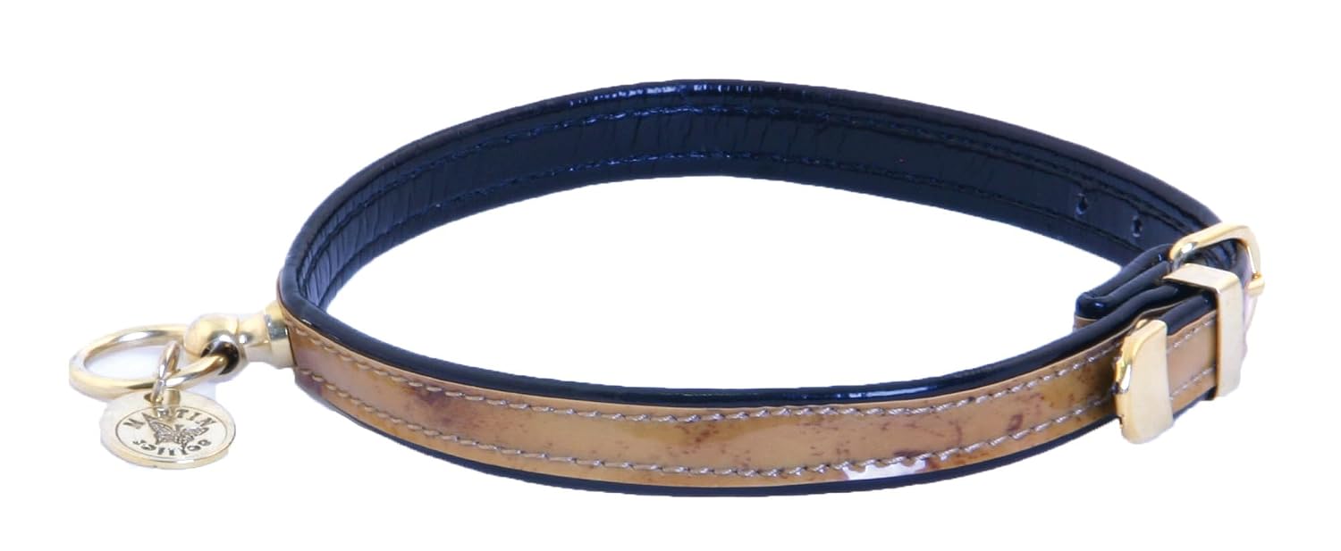 MARTIN SELLIER — Collier pour chien TPU granité vernis beige
