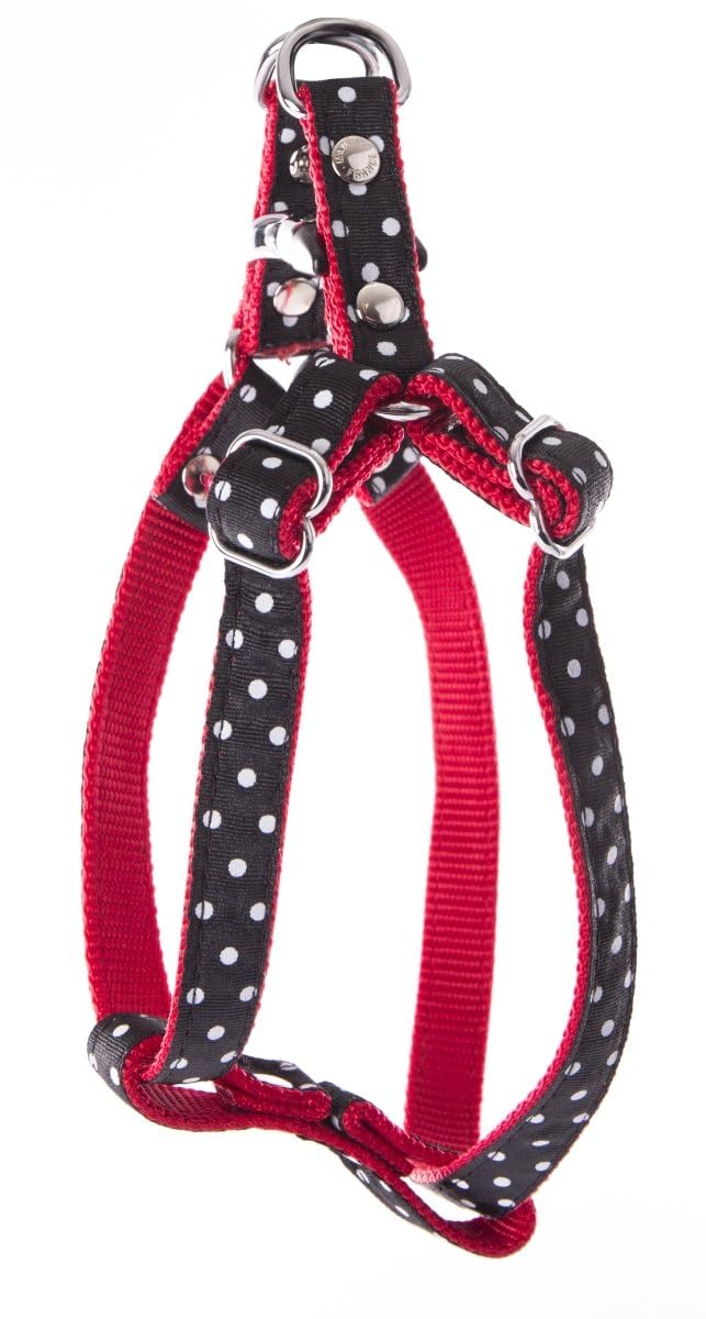ALTER EGO — Harnais pour chien pois noir taille S