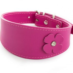 MARTIN SELLIER — Collier en cuir tressé 30 cm fuchsia