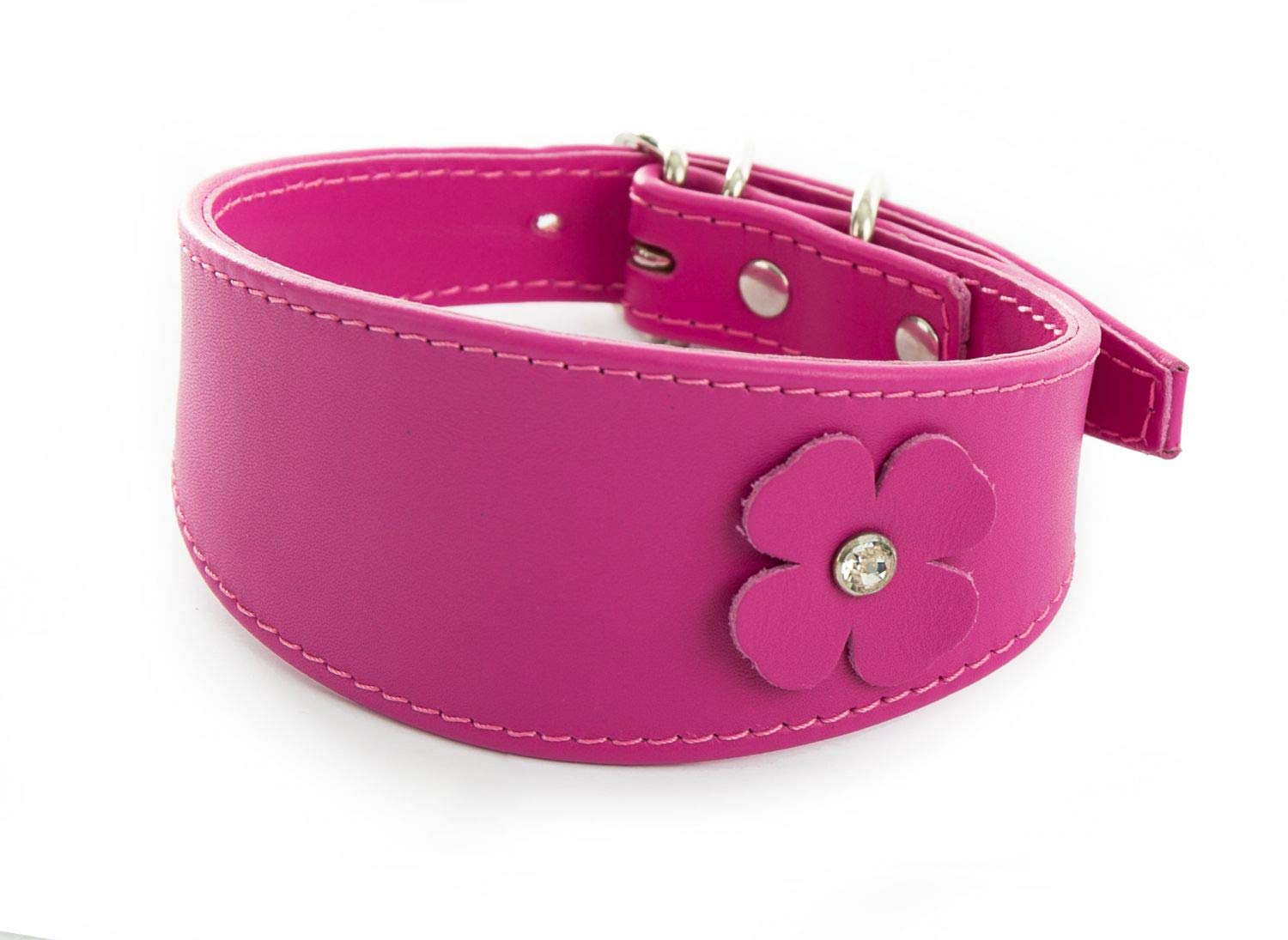 MARTIN SELLIER — Collier en cuir tressé 44 cm fuchsia