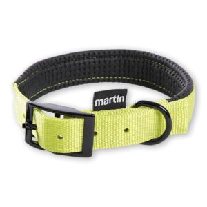 MARTIN — Collier confort classique en nylon vert pour chien