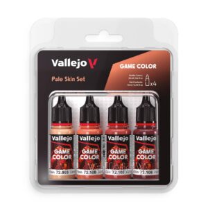 VALLEJO Game Color — Set peinture acrylique Peau Pâle 4 x 18 ml