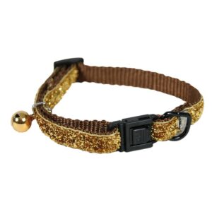 MARTIN — Collier pour chat à paillettes dorées 20/30 cm