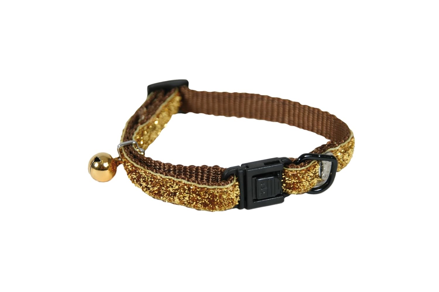 MARTIN — Collier pour chat à paillettes dorées 20/30 cm