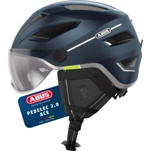 ABUS Pedelec 2.0 ACE — Casque de vélo urbain bleu foncé mat S