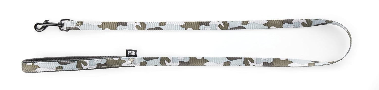 MARTIN — Laisse pour chien réglable camouflage gris 120 cm
