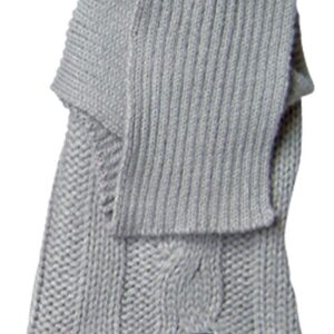MARTIN SELLIER — Pull torsadé pour chien gris 45 cm