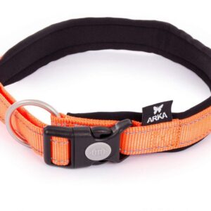 MARTIN SELLIER — Collier pour chien orange 25 mm 55-60 cm