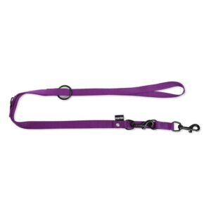 MARTIN SELLier — Laisse multiposition en nylon mauve 20 mm