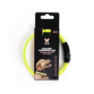 MARTIN SELLIER — Collier lumineux tube USB jaune 0,7 x 35 cm